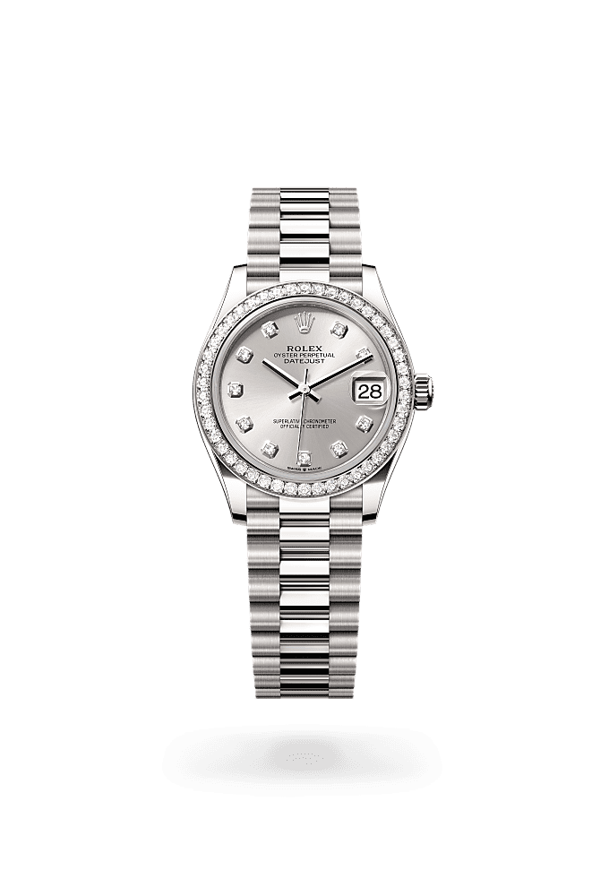 Datejust 31 - Oyster, 31 mm, white gold and diamonds