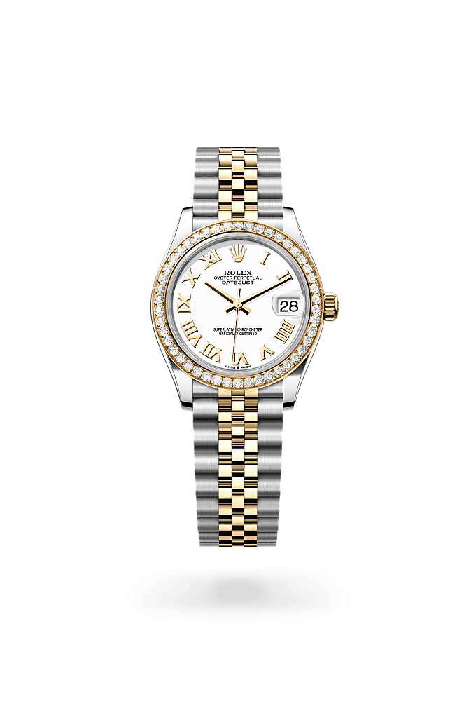 Datejust 31 - Oyster, 31 mm, Oystersteel, yellow gold and diamonds
