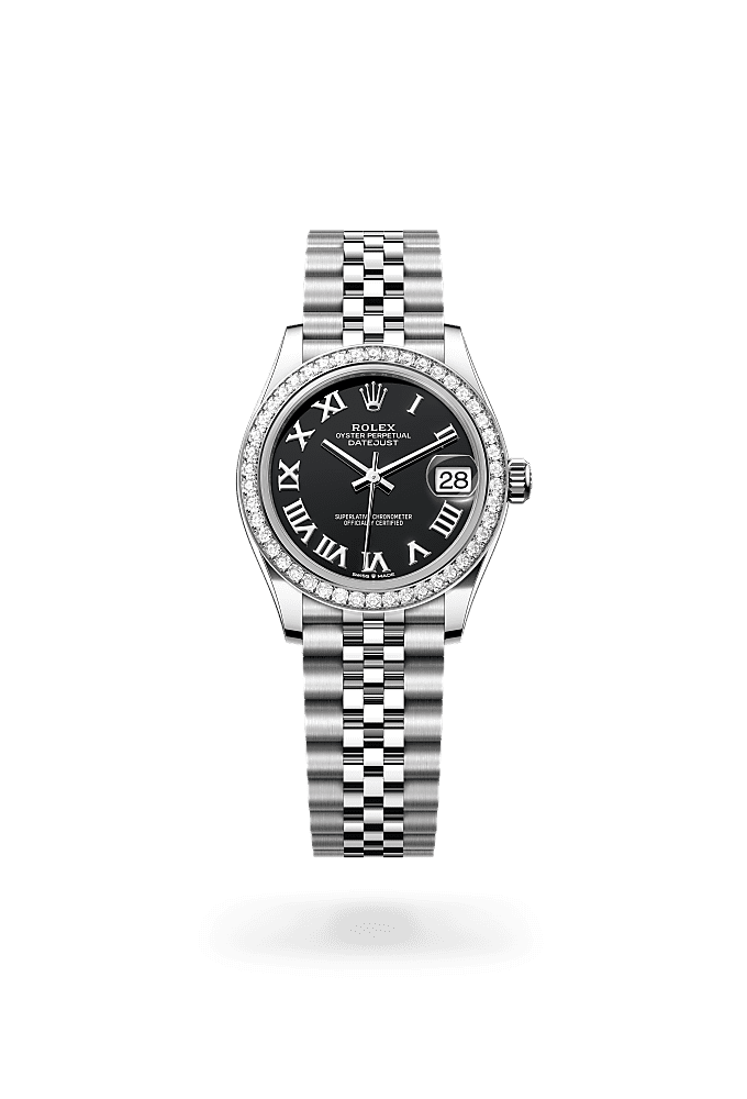 Datejust 31 - Oyster, 31 mm, Oystersteel, white gold and diamonds