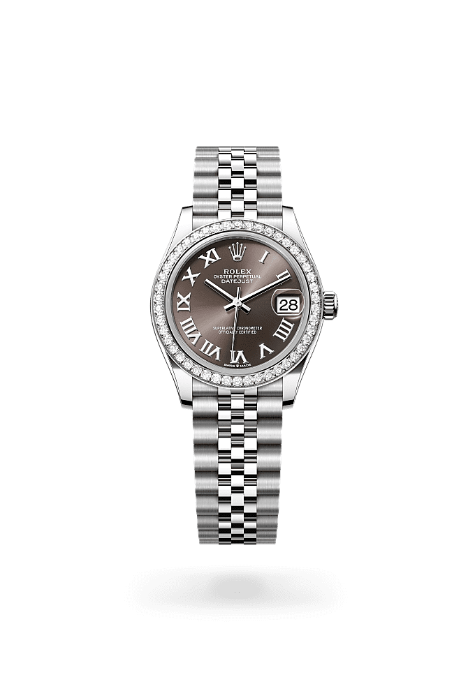 Datejust 31 - Oyster, 31 mm, Oystersteel, white gold and diamonds