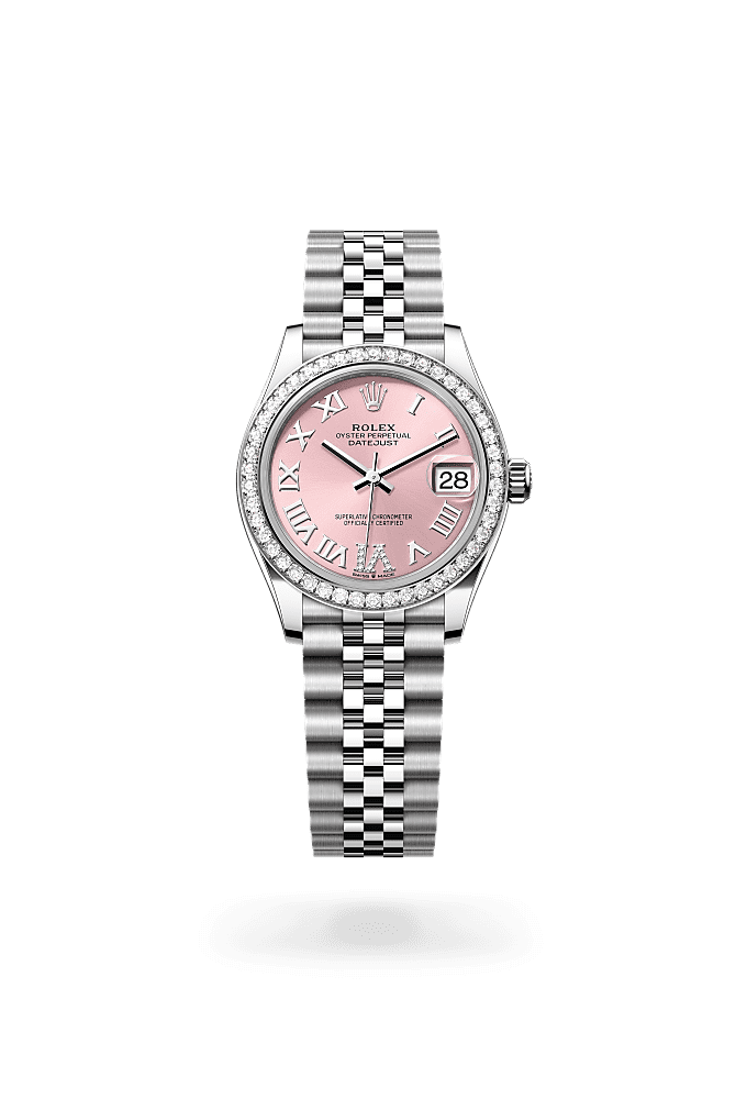 Datejust 31 - Oyster, 31 mm, Oystersteel, white gold and diamonds