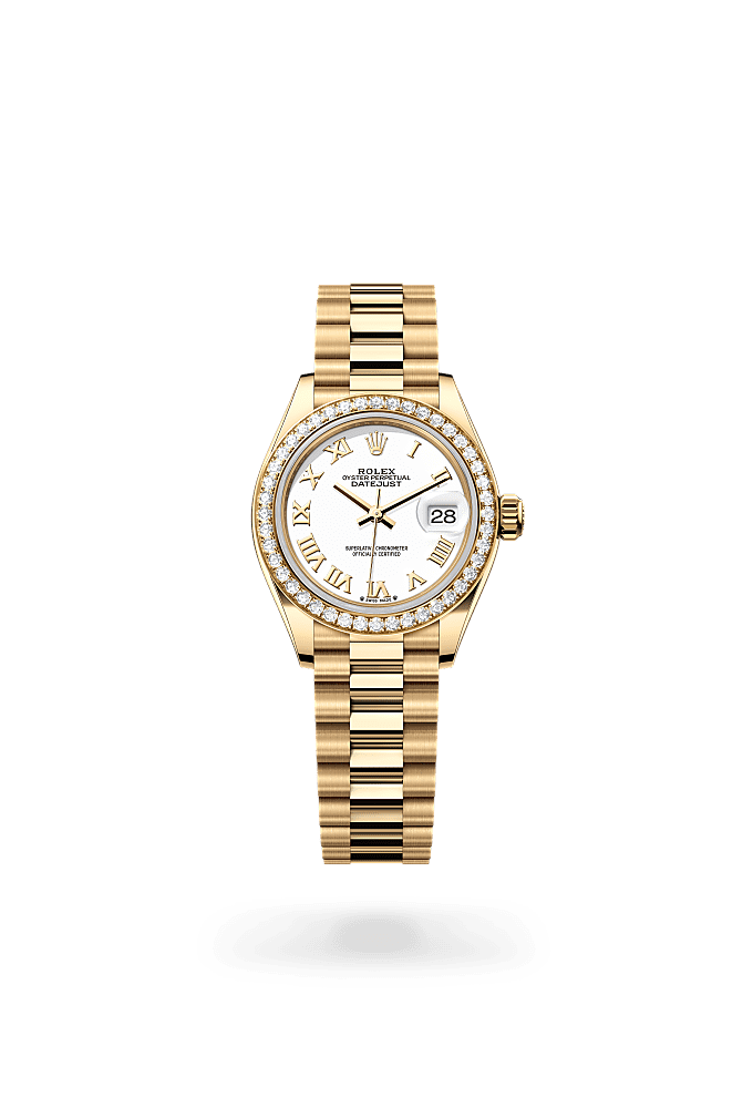Lady-Datejust - Oyster, 28 mm, yellow gold and diamonds