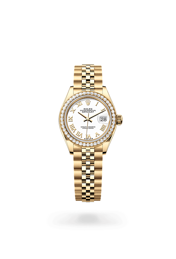 Lady-Datejust - Oyster, 28 mm, yellow gold and diamonds