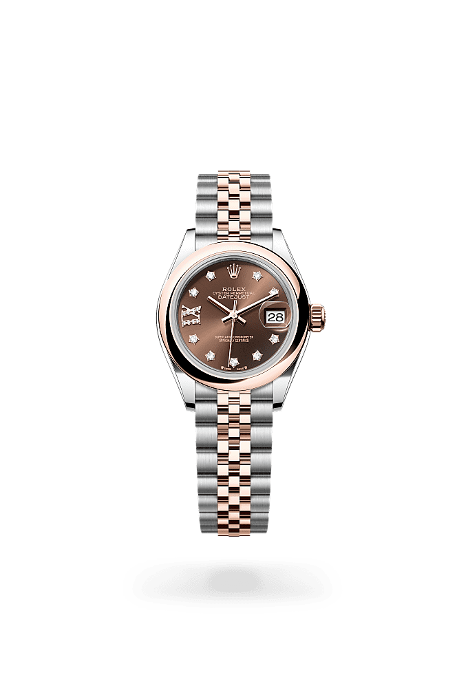 Lady-Datejust - Oyster, 28 mm, Oystersteel and Everose gold