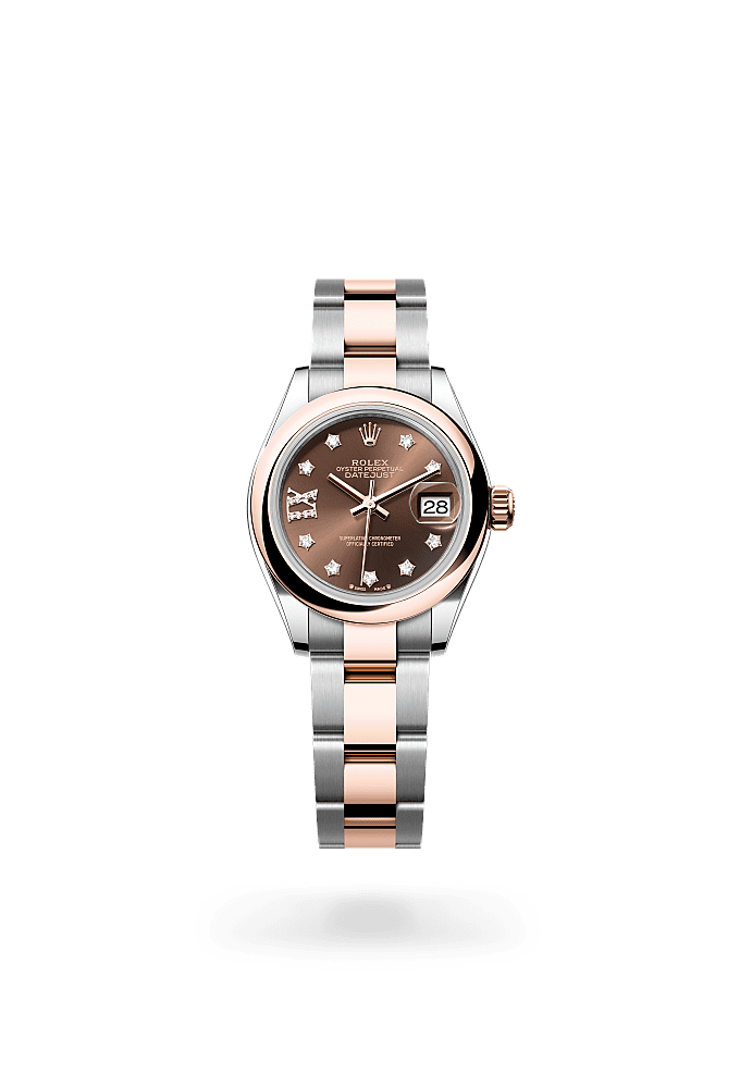 Lady-Datejust - Oyster, 28 mm, Oystersteel and Everose gold