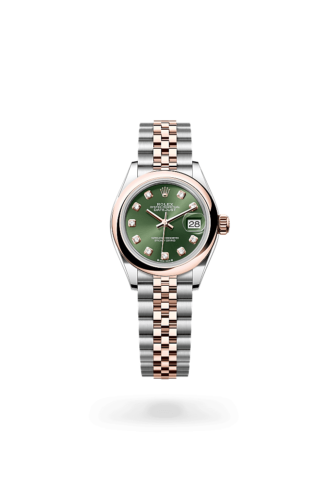 Lady-Datejust - Oyster, 28 mm, Oystersteel and Everose gold
