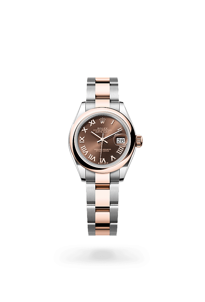 Lady-Datejust - Oyster, 28 mm, Oystersteel and Everose gold