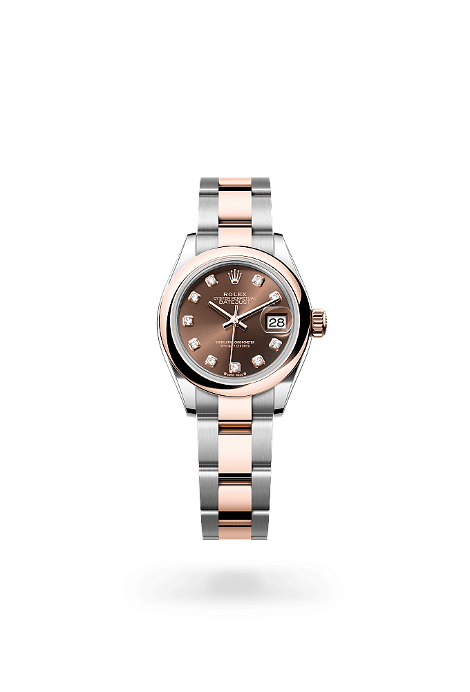 Lady-Datejust - Oyster, 28 mm, Oystersteel and Everose gold