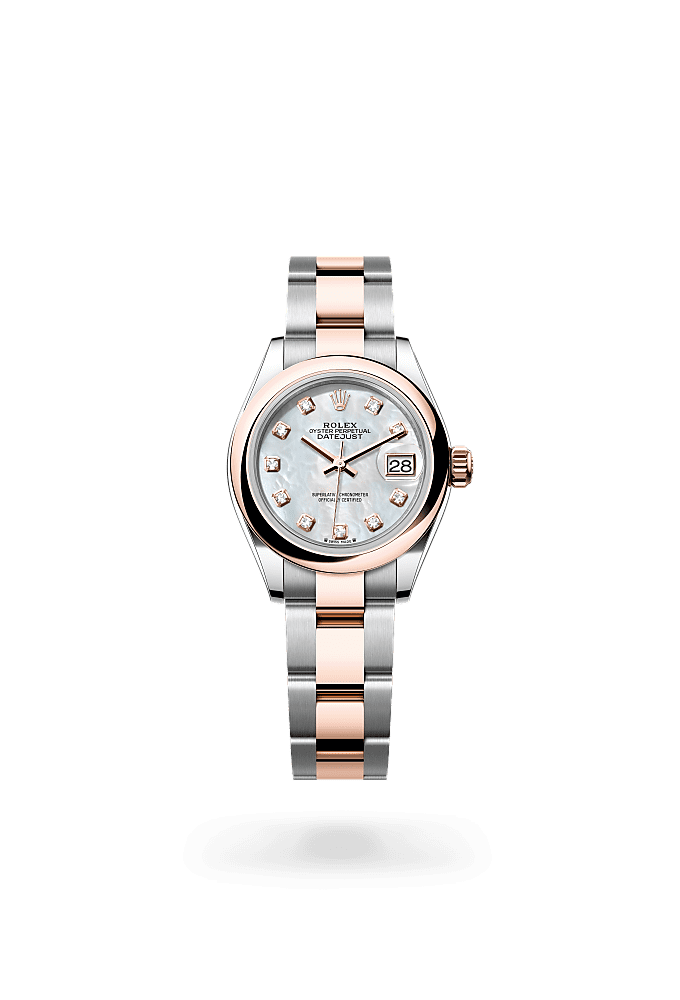 Lady-Datejust - Oyster, 28 mm, Oystersteel and Everose gold