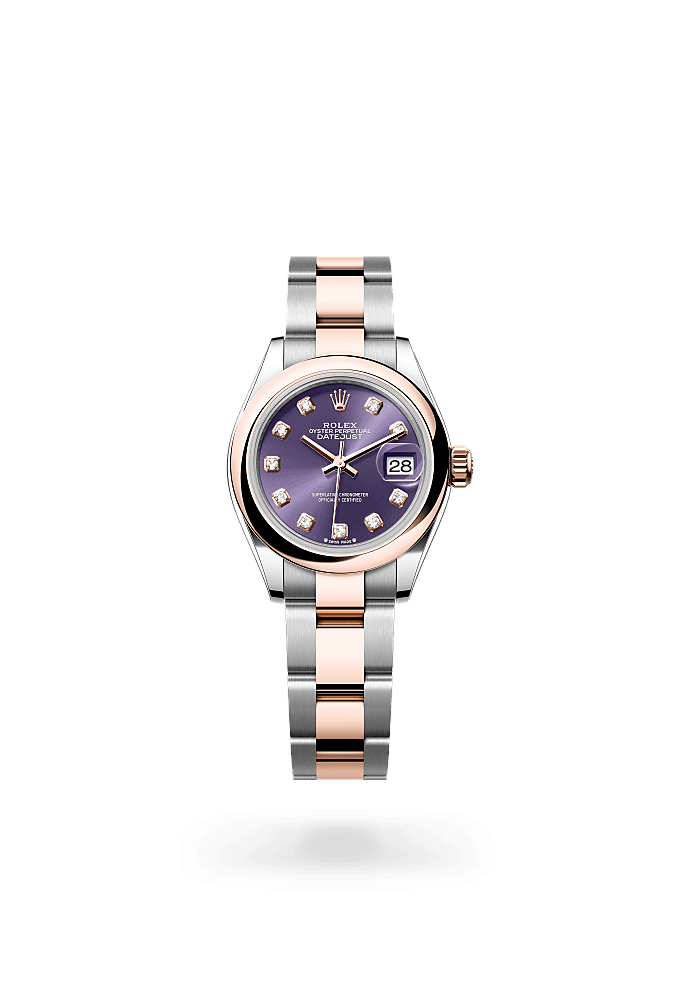 Lady-Datejust - Oyster, 28 mm, Oystersteel and Everose gold
