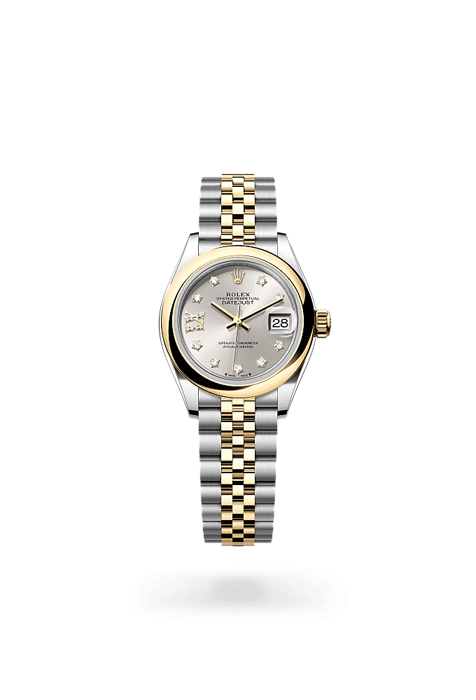Lady-Datejust - Oyster, 28 mm, Oystersteel and yellow gold