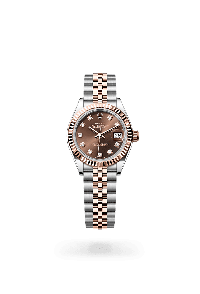 Lady-Datejust - Oyster, 28 mm, Oystersteel and Everose gold
