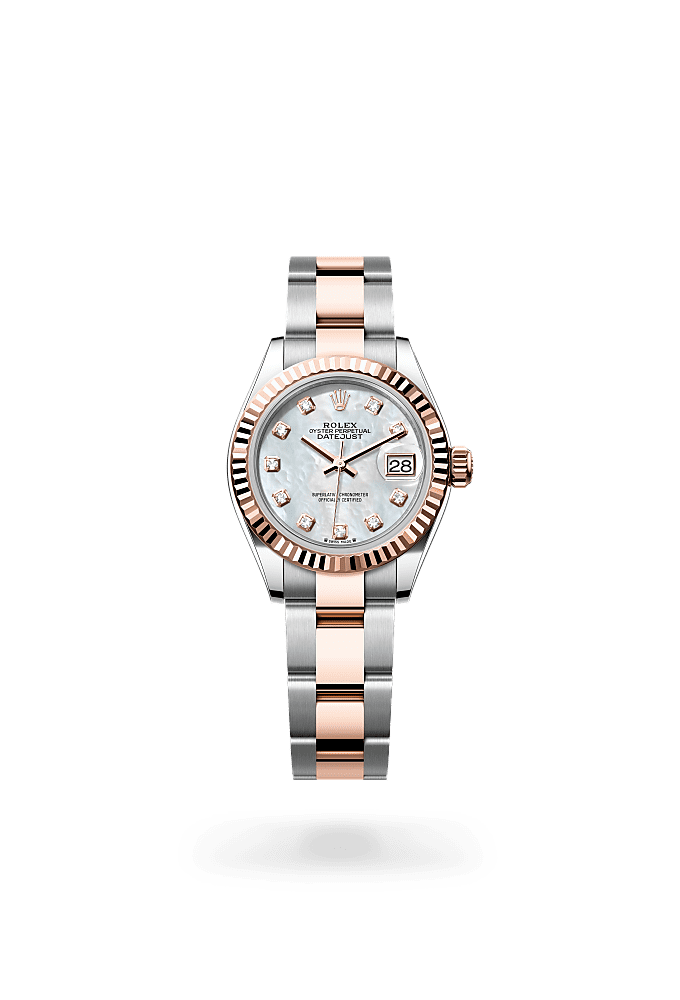 Lady-Datejust - Oyster, 28 mm, Oystersteel and Everose gold