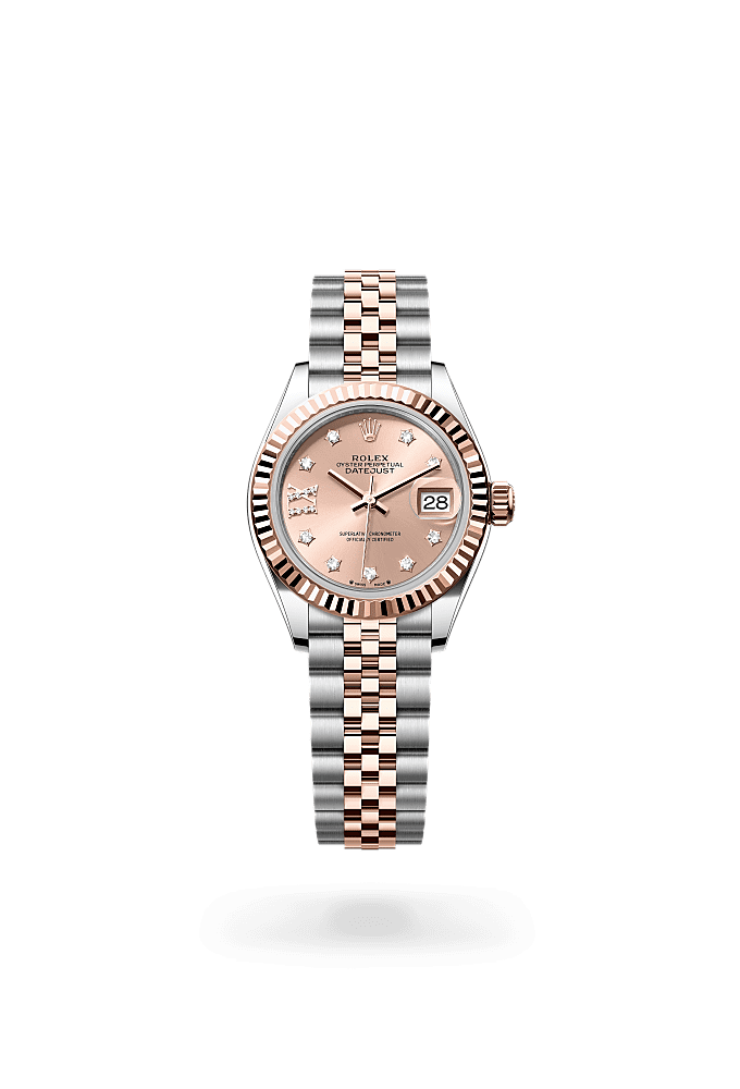 Lady-Datejust - Oyster, 28 mm, Oystersteel and Everose gold