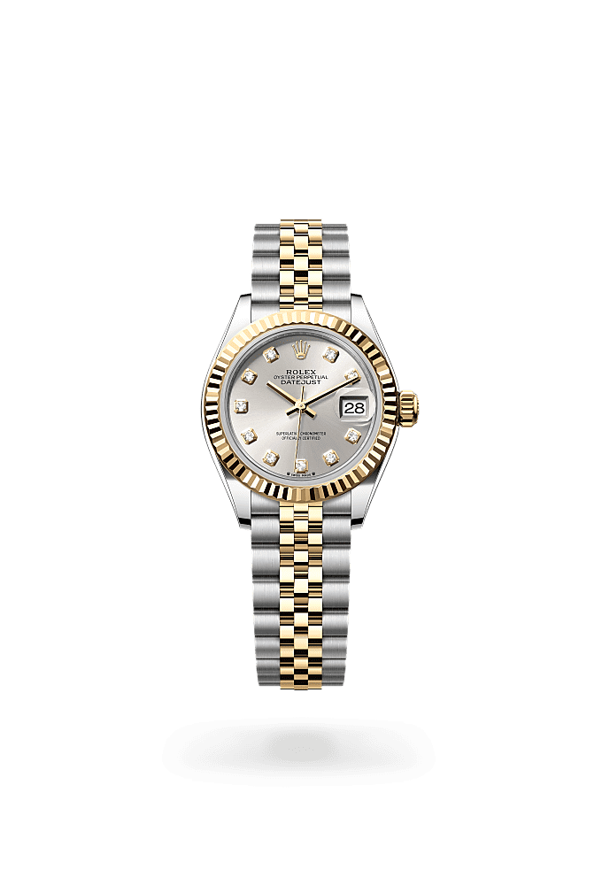 Lady-Datejust - Oyster, 28 mm, Oystersteel and yellow gold
