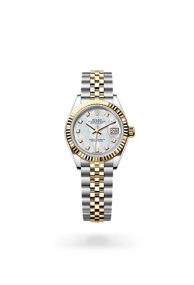 Lady-Datejust - Oyster, 28 mm, Oystersteel and yellow gold