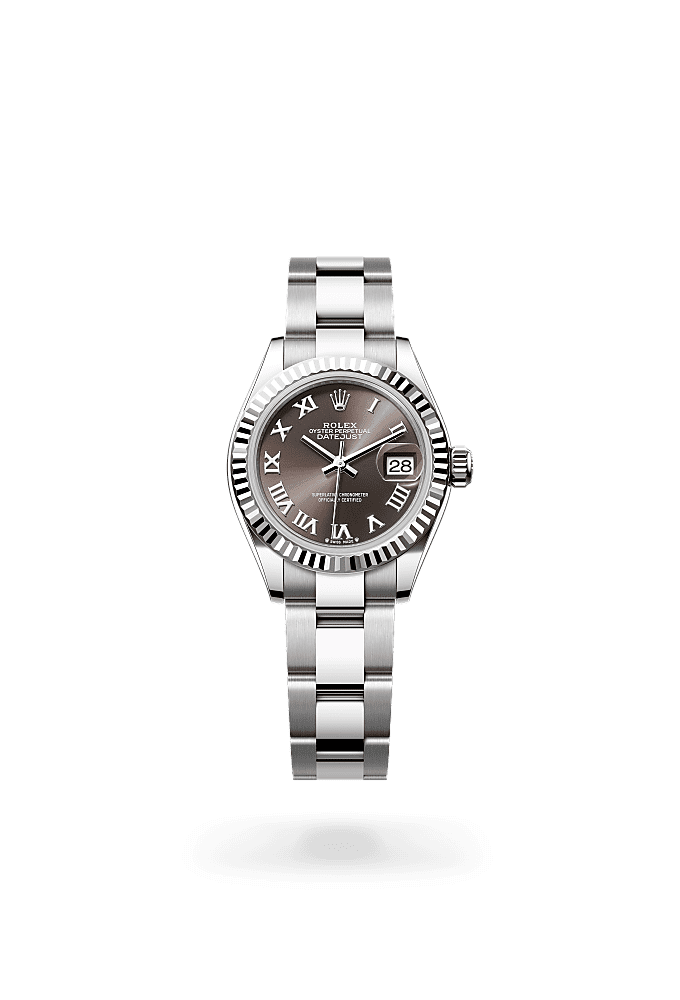 Lady-Datejust - Oyster, 28 mm, Oystersteel and white gold