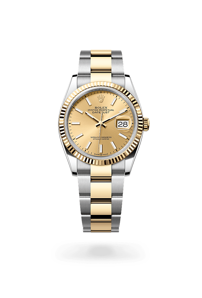 Datejust 36 - Oyster, 36 mm, Oystersteel and yellow gold