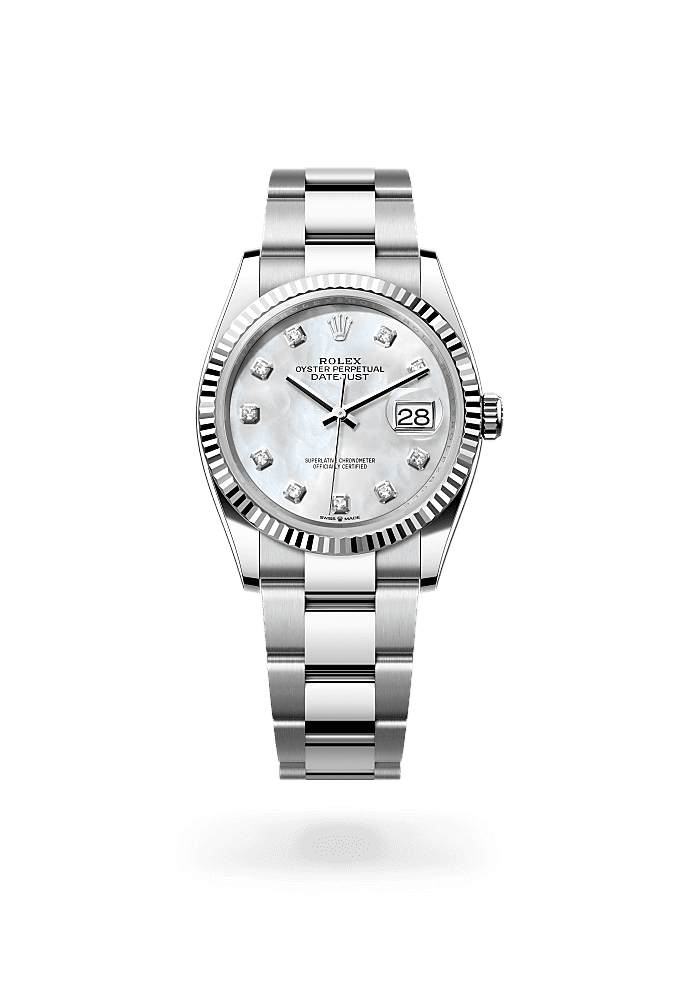 Datejust 36 - Oyster, 36 mm, Oystersteel and white gold
