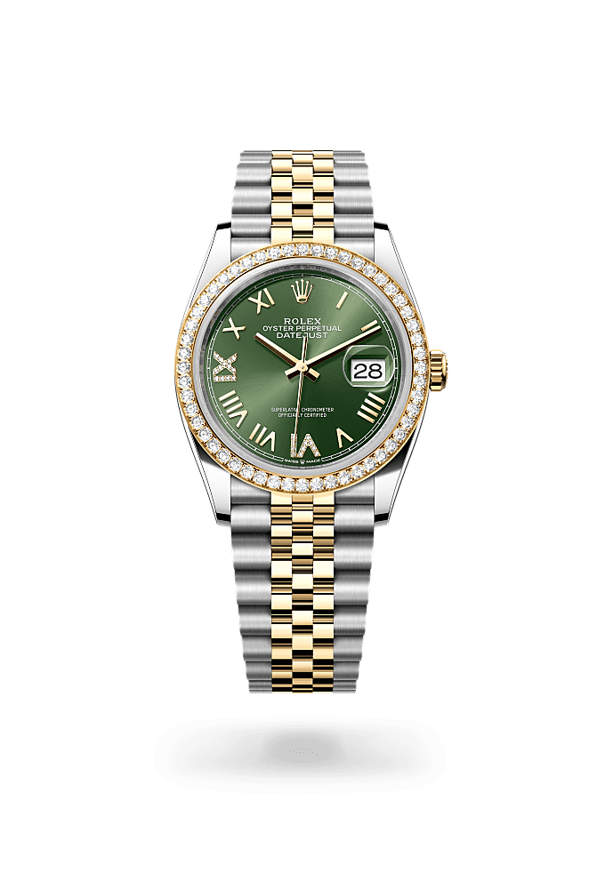 Datejust 36 - Oyster, 36 mm, Oystersteel, yellow gold and diamonds - New model