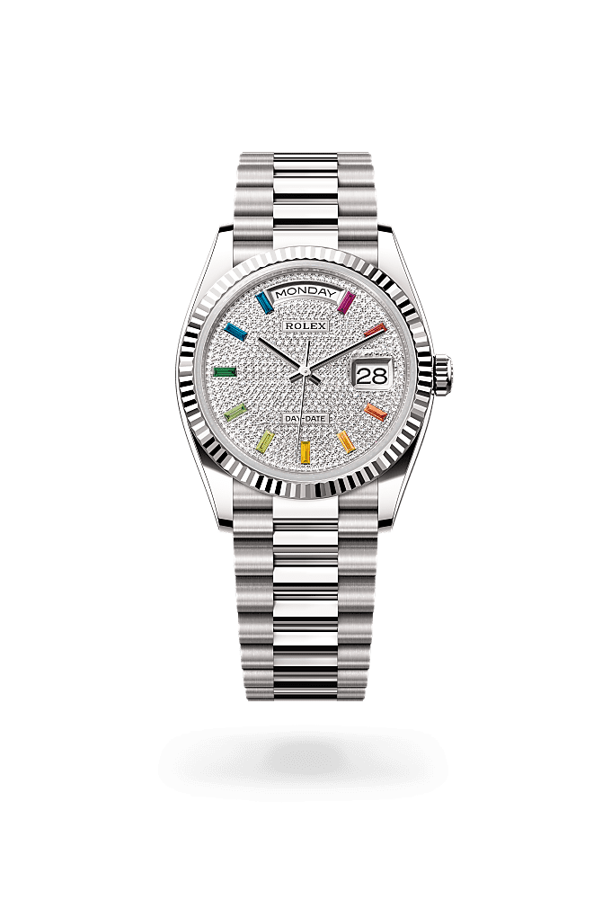 Day-Date 36 - Oyster, 36 mm, white gold
