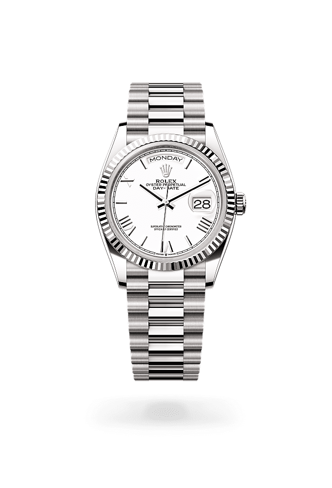 Day-Date 36 - Oyster, 36 mm, white gold