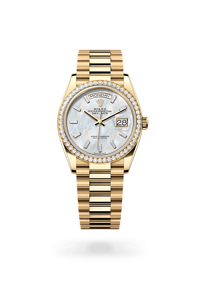 Day-Date 36 - Oyster, 36 mm, yellow gold and diamonds