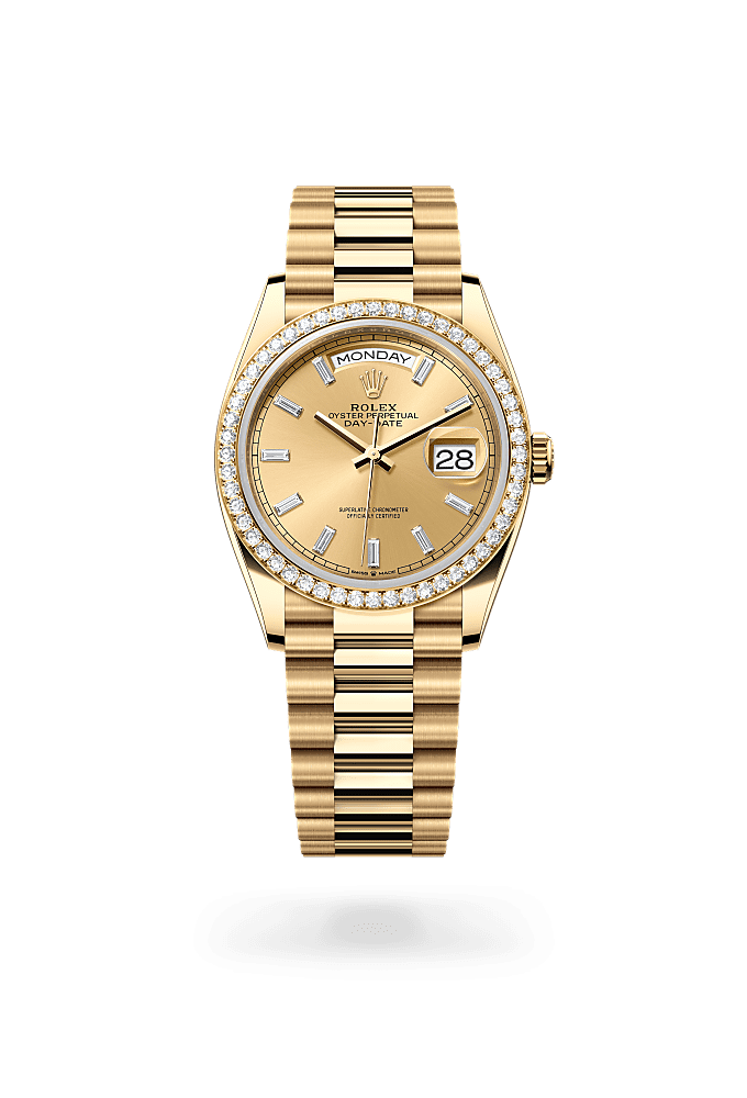 Day-Date 36 - Oyster, 36 mm, yellow gold and diamonds