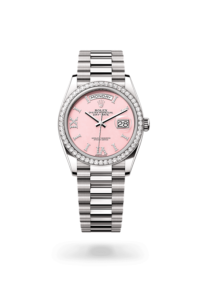 Day-Date 36 - Oyster, 36 mm, white gold and diamonds