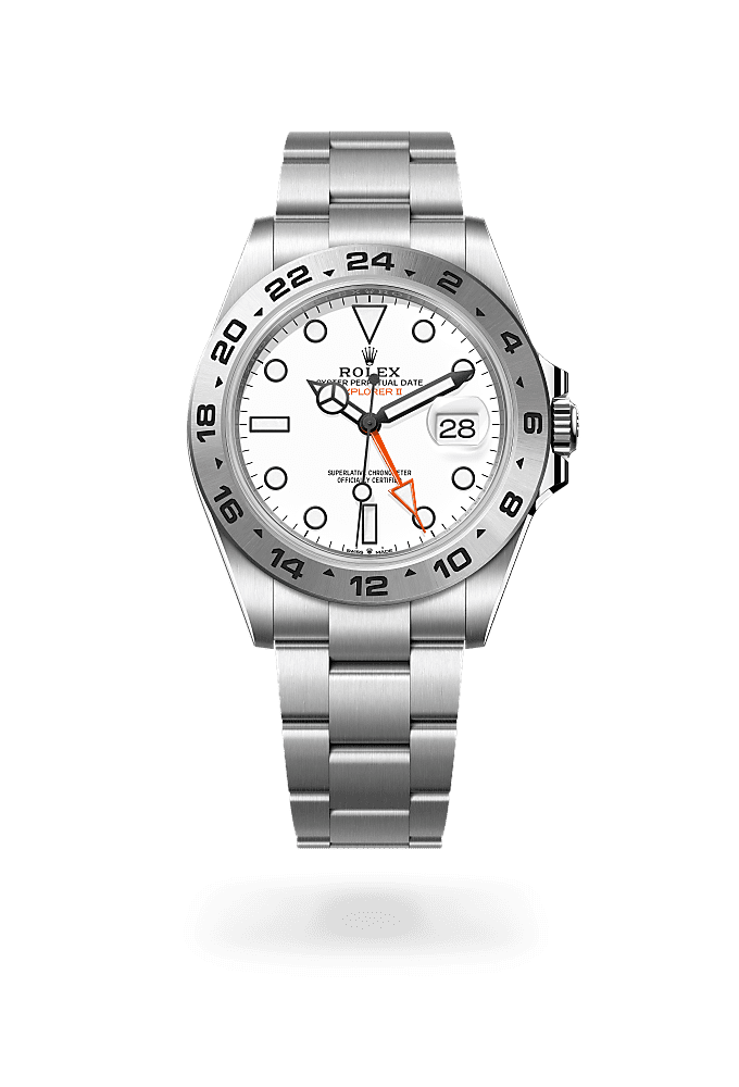 Explorer II, Oyster, 42 mm, acier Oystersteel, Cadran : Blanc, Rolex