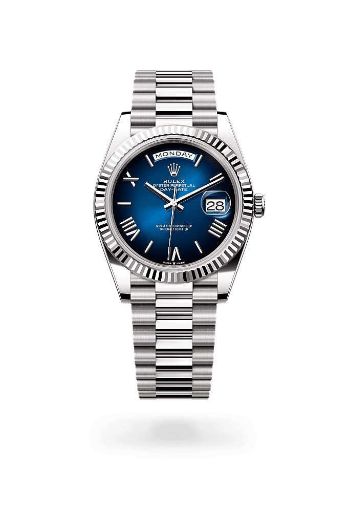 Day-Date 40 - Oyster, 40 mm, white gold