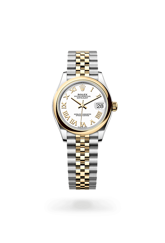Datejust 31, Oyster, 31 มม., Oystersteel และทองคำ, หน้าปัด : สีขาว, Rolex