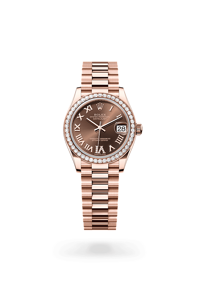 Datejust 31 - Oyster, 31 mm, Everose gold and diamonds
