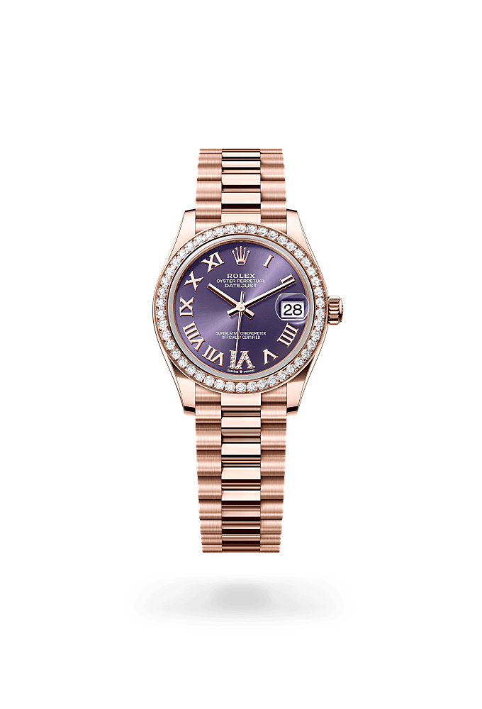 Datejust 31 - Oyster, 31 mm, Everose gold and diamonds