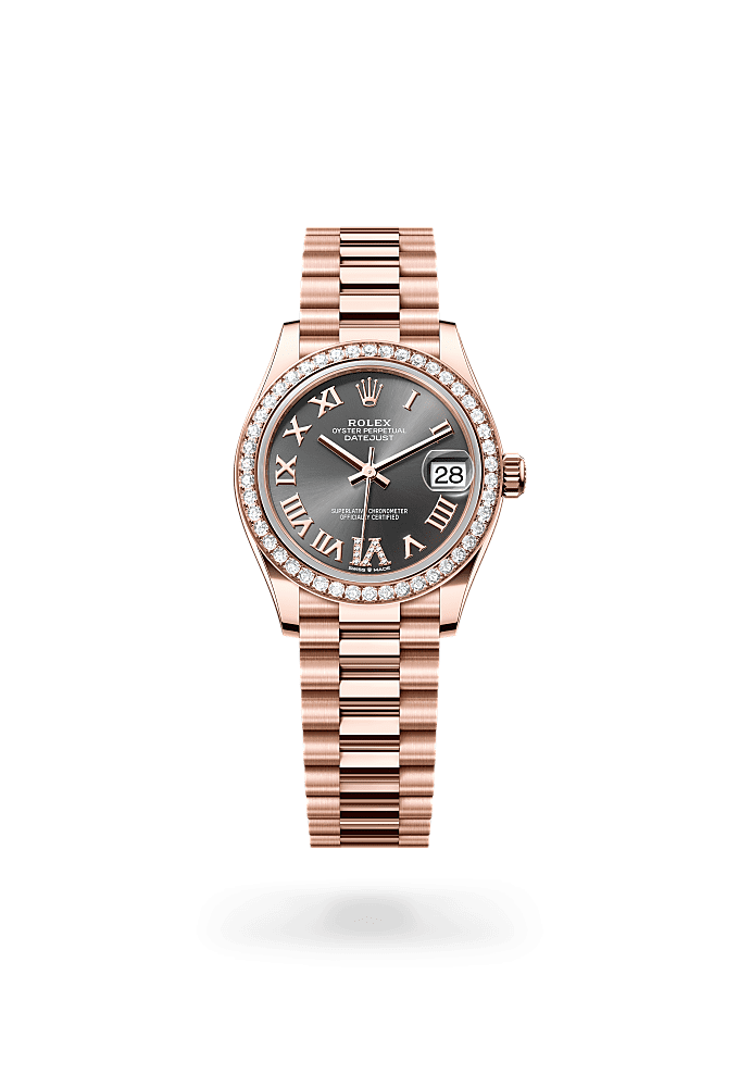 Datejust 31 - Oyster, 31 mm, Everose gold and diamonds