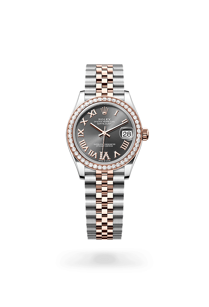 Datejust 31 - Oyster, 31 mm, Oystersteel, Everose gold and diamonds