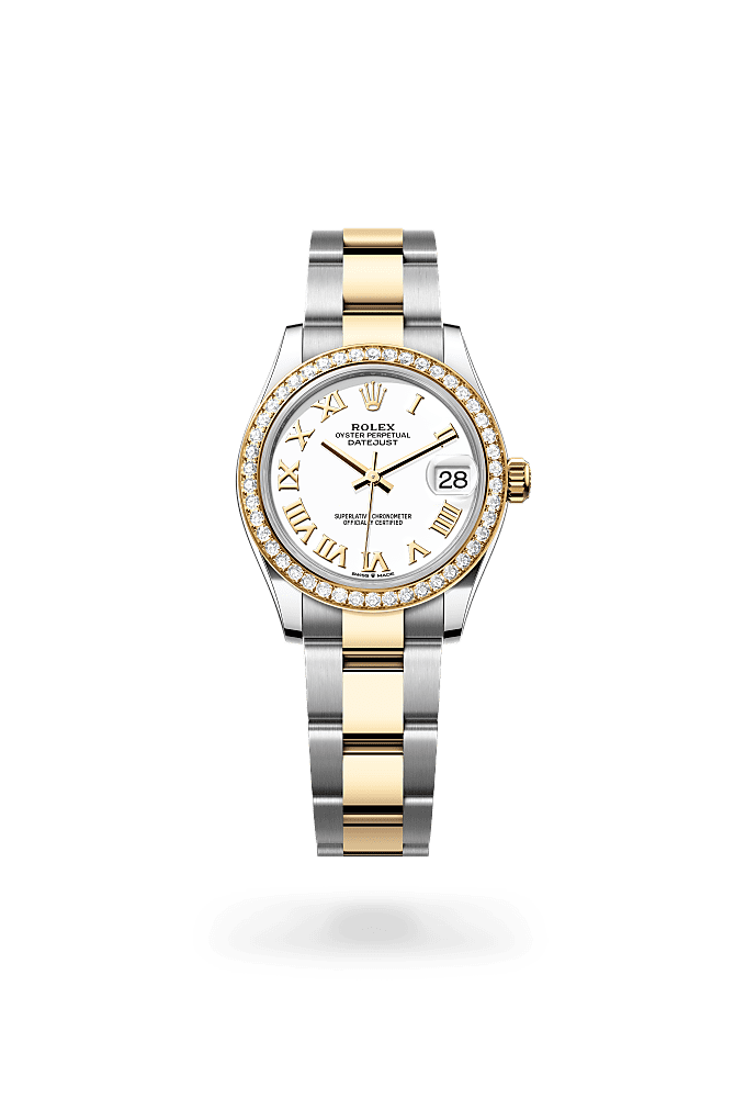 Datejust 31 - Oyster, 31 mm, Oystersteel, yellow gold and diamonds