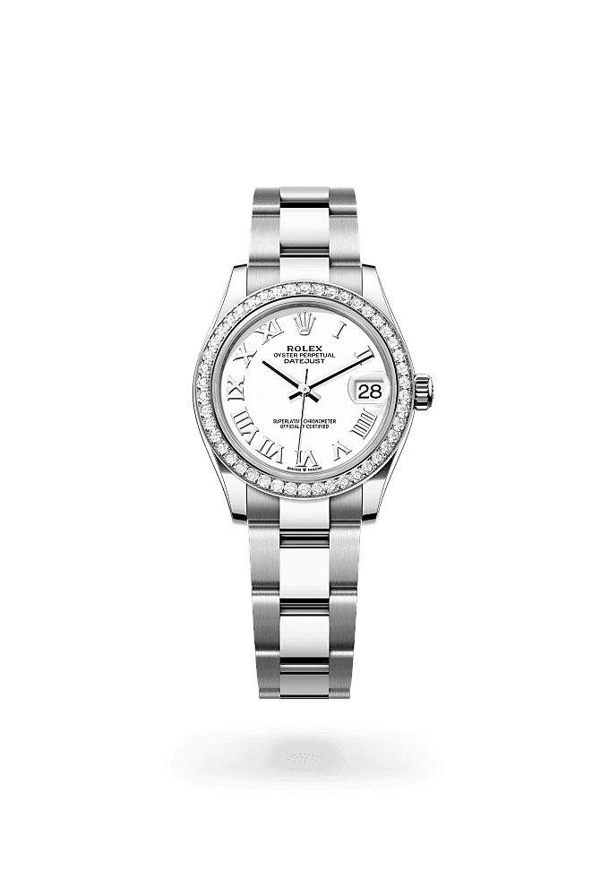 Datejust 31 - Oyster, 31 mm, Oystersteel, white gold and diamonds