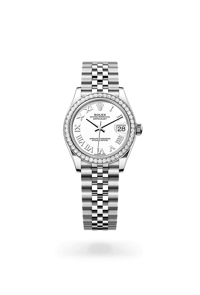 Datejust 31 - Oyster, 31 mm, Oystersteel, white gold and diamonds