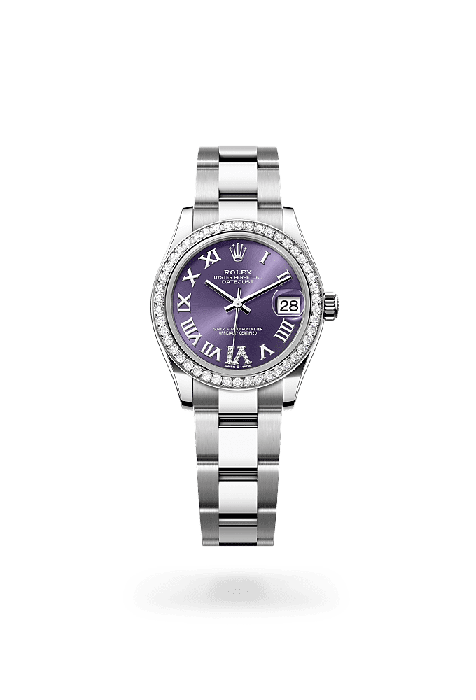 Datejust 31 - Oyster, 31 mm, Oystersteel, white gold and diamonds