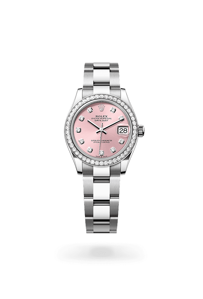 Datejust 31 - Oyster, 31 mm, Oystersteel, white gold and diamonds