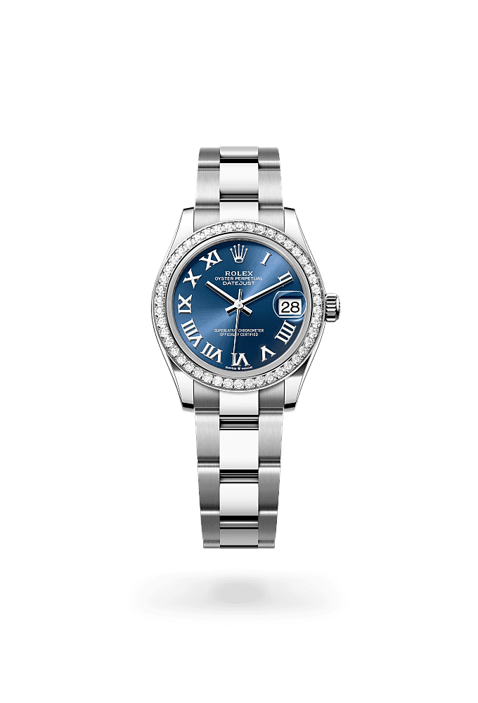 Datejust 31 - Oyster, 31 mm, Oystersteel, white gold and diamonds