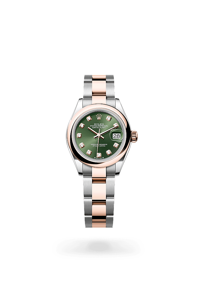 Lady-Datejust - Oyster, 28 mm, Oystersteel and Everose gold