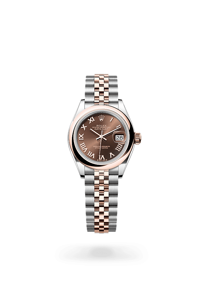 Lady-Datejust - Oyster, 28 mm, Oystersteel and Everose gold