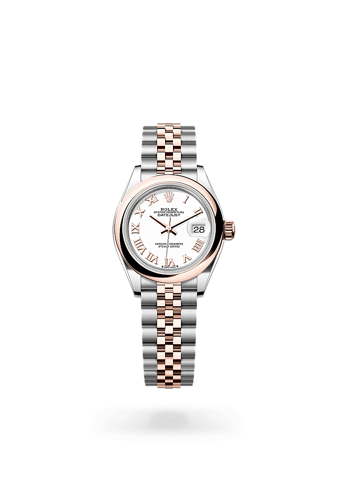 Lady-Datejust - Oyster, 28 mm, Oystersteel and Everose gold