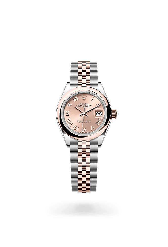 Lady-Datejust - Oyster, 28 mm, Oystersteel and Everose gold