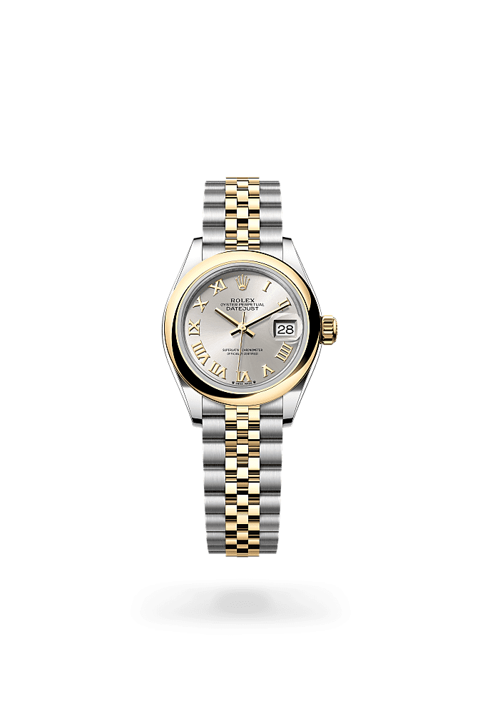 Lady-Datejust - Oyster, 28 mm, Oystersteel and yellow gold