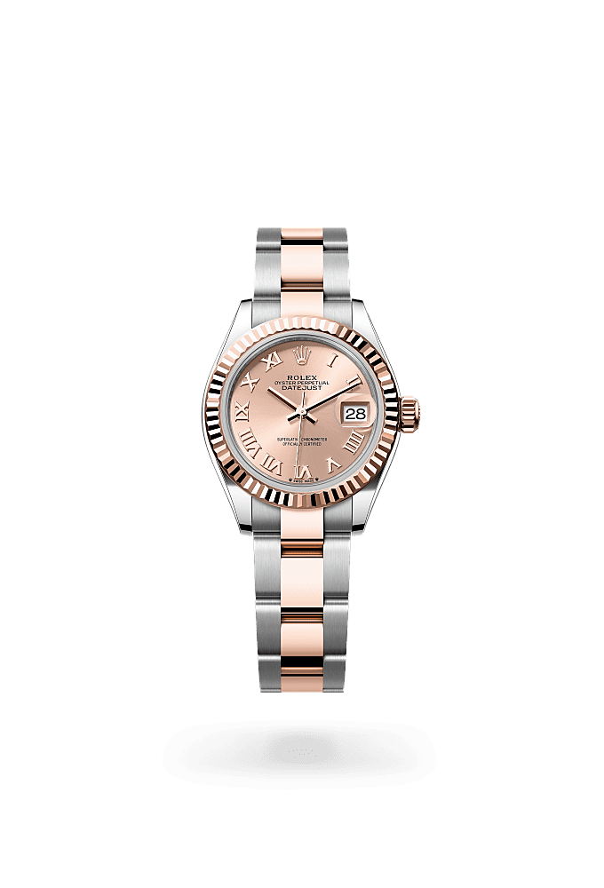 Lady-Datejust - Oyster, 28 mm, Oystersteel and Everose gold
