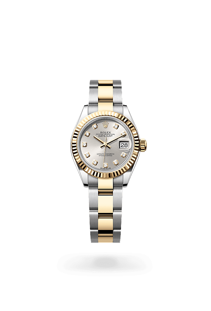 Lady-Datejust - Oyster, 28 mm, Oystersteel and yellow gold