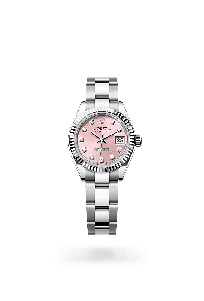 Lady-Datejust - Oyster, 28 mm, Oystersteel and white gold